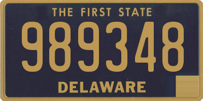 DE license plate 989348