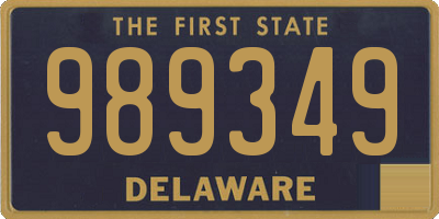 DE license plate 989349