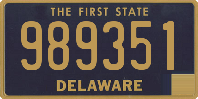 DE license plate 989351