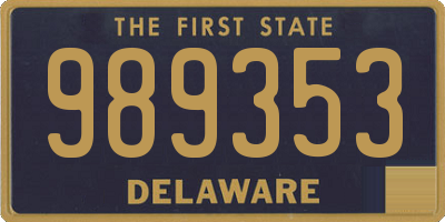 DE license plate 989353