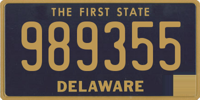 DE license plate 989355