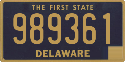 DE license plate 989361