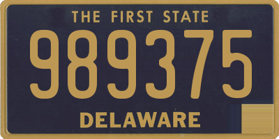 DE license plate 989375