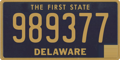 DE license plate 989377