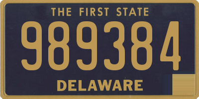 DE license plate 989384