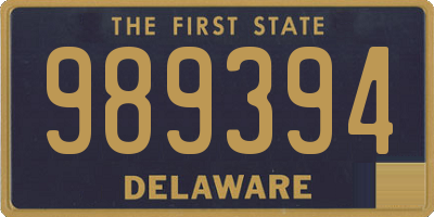 DE license plate 989394