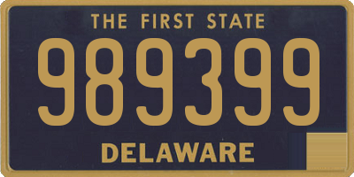 DE license plate 989399