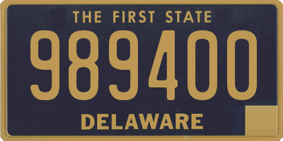 DE license plate 989400