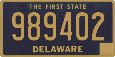 DE license plate 989402