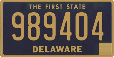 DE license plate 989404