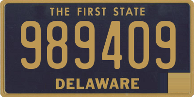 DE license plate 989409