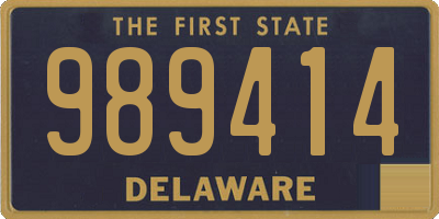 DE license plate 989414