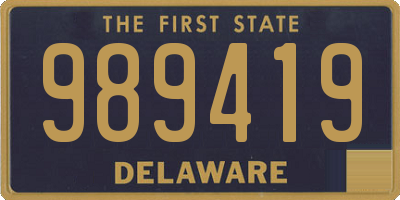 DE license plate 989419