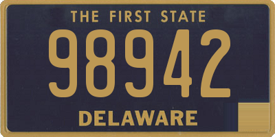 DE license plate 98942