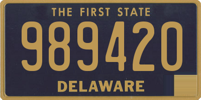 DE license plate 989420