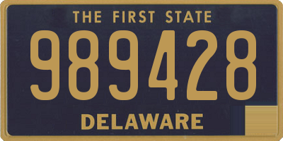 DE license plate 989428