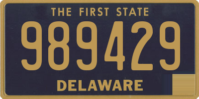 DE license plate 989429