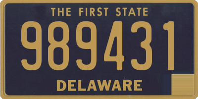 DE license plate 989431