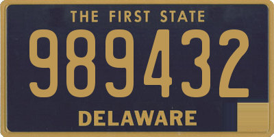 DE license plate 989432