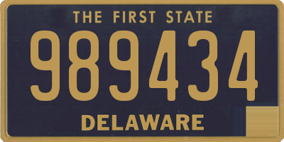 DE license plate 989434