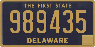 DE license plate 989435