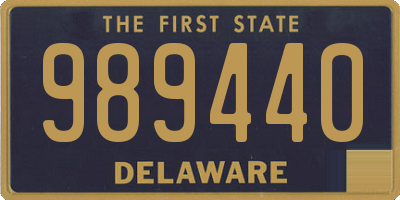 DE license plate 989440