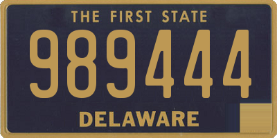 DE license plate 989444