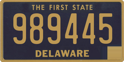 DE license plate 989445