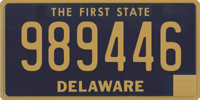 DE license plate 989446