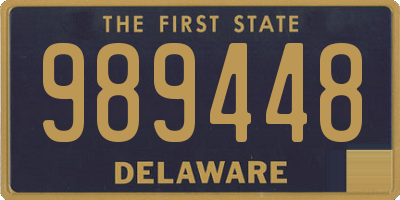 DE license plate 989448