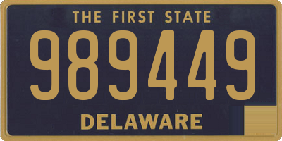 DE license plate 989449