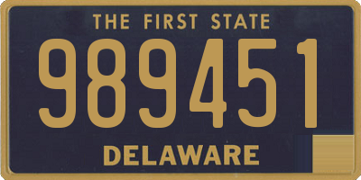 DE license plate 989451