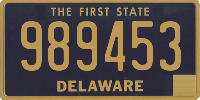 DE license plate 989453