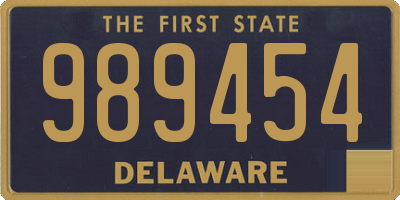 DE license plate 989454