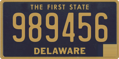 DE license plate 989456