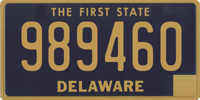 DE license plate 989460