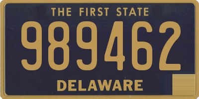 DE license plate 989462