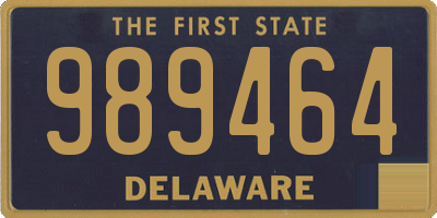 DE license plate 989464