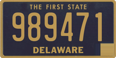 DE license plate 989471