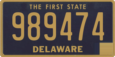 DE license plate 989474