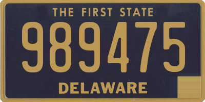 DE license plate 989475