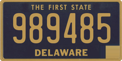 DE license plate 989485