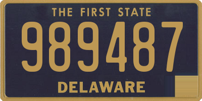 DE license plate 989487