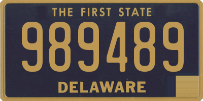 DE license plate 989489