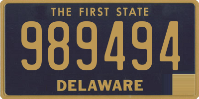 DE license plate 989494