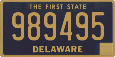 DE license plate 989495