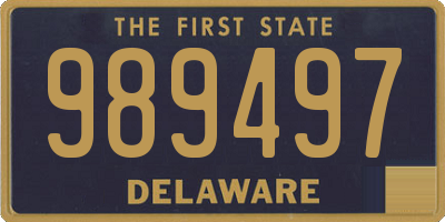 DE license plate 989497