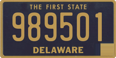 DE license plate 989501