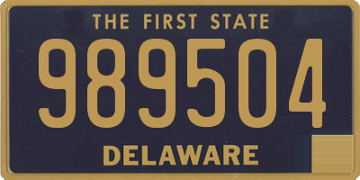 DE license plate 989504