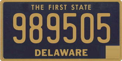 DE license plate 989505
